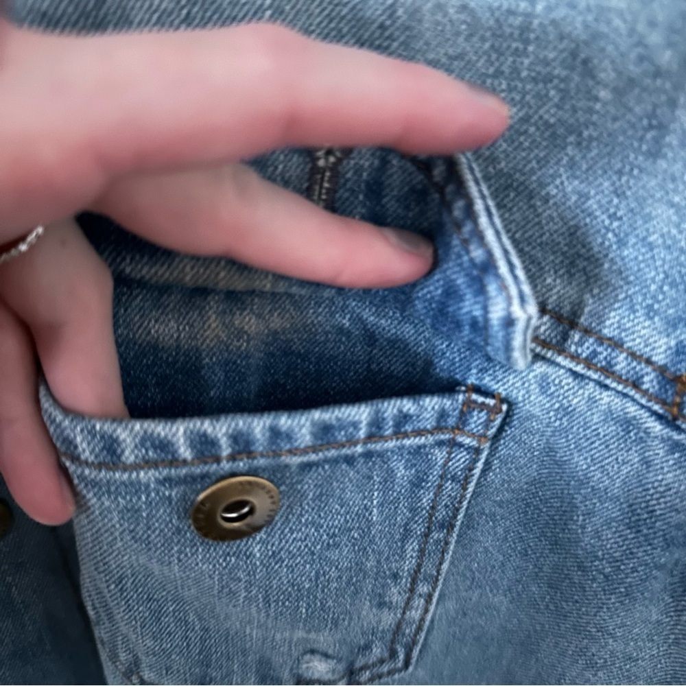 Pistola Blue Denim Long Jacket with White Sherpa Lining - Picture 5 of 15